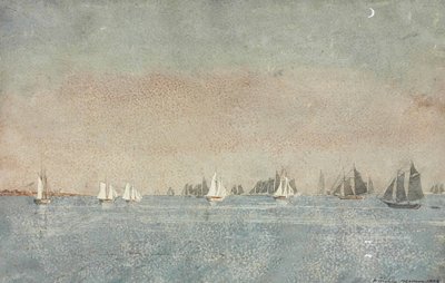 Gloucester Harbor, Fishing Fleet by Winslow Homer